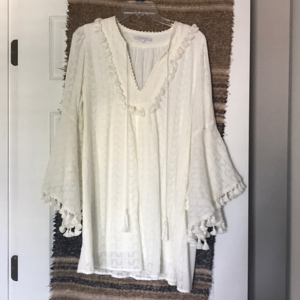 Olivaceous tassel dress